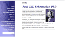 Tablet Screenshot of paulschoemaker.com